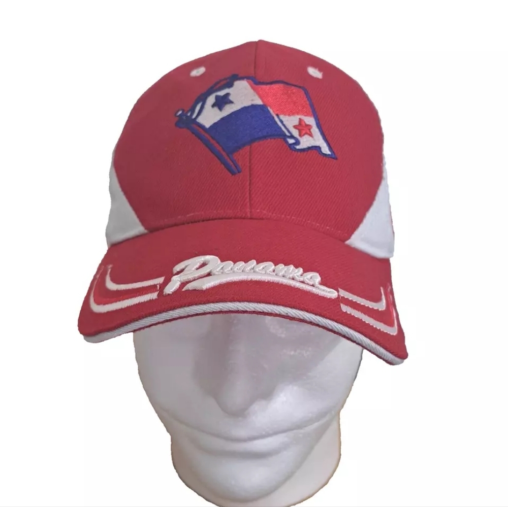 Panama baseball Hat Embroidered Flag Logo Strapback Adjustable Cap Curved Brim